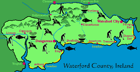 Map of County Waterford